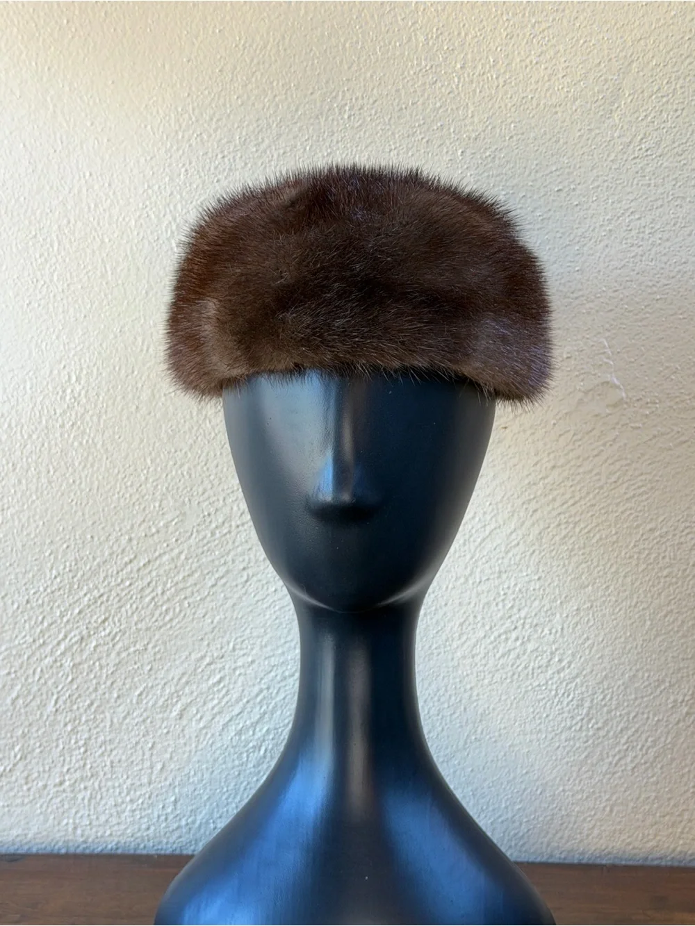 Vintage B. Altman Fifth Avenue Genuine Mink Fur Pillbox Hat Miss Alice 1960s
